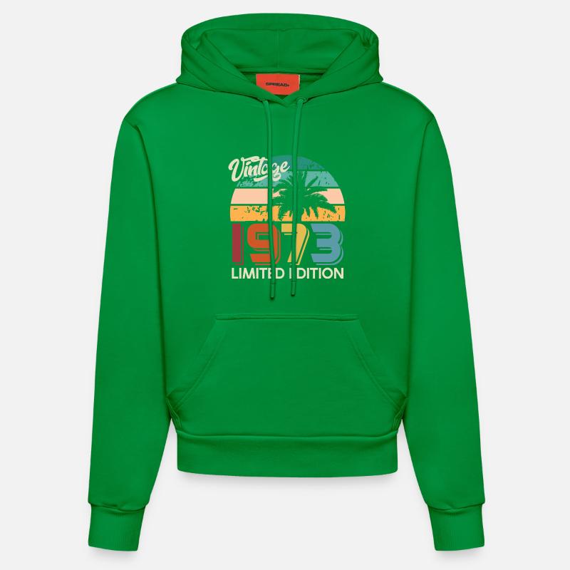 Millésime 1973 Palmiers Edition Limitée - Sweat à capuche bio ajusté fabriqué en UE - City Green