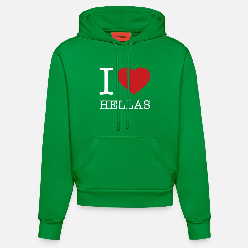 J’ADORE HELLAS Grèce - Sweat à capuche bio ajusté fabriqué en UE - City Green