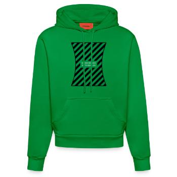 Bitte kraulen - Organic Fitted Hoodie Made in EU - City Green - Vorne