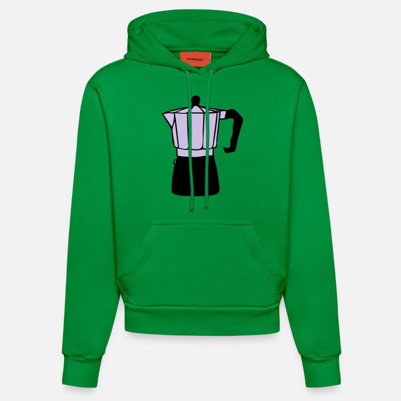 Cafetière - Sweat à capuche bio ajusté fabriqué en UE - City Green