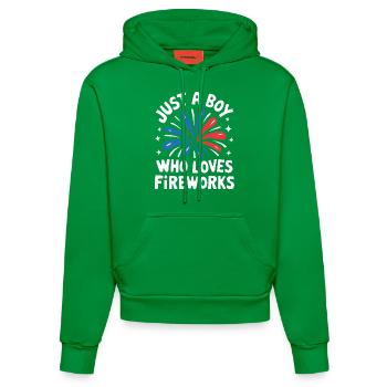 Pyrotechnie Feux d’artifice Pyrotechnie - Sweat à capuche bio ajusté fabriqué en UE - City Green - Devant