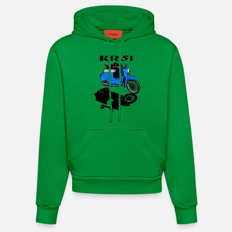 Simson Schwalbe Cyclomoteur - Sweat à capuche bio ajusté fabriqué en UE - City Green