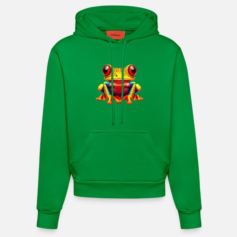 Grenouille - Sweat à capuche bio ajusté fabriqué en UE - City Green