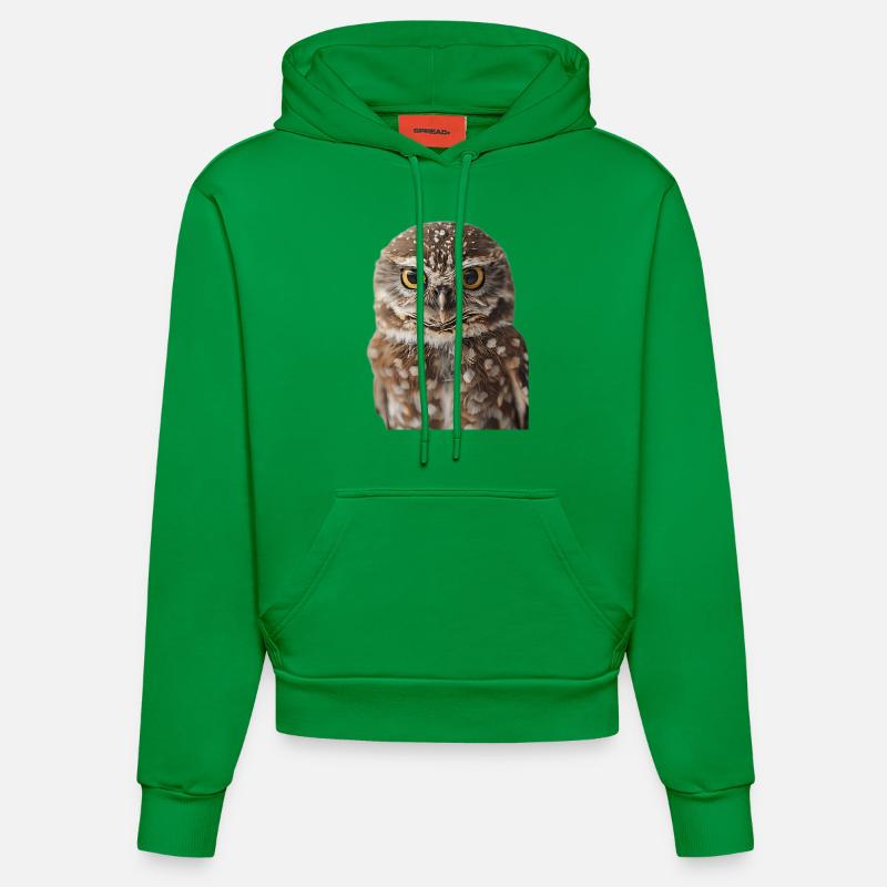 Hibou - Sweat à capuche bio ajusté fabriqué en UE - City Green