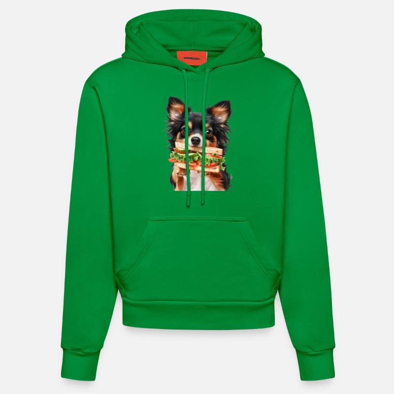 Chien - Sweat à capuche bio ajusté fabriqué en UE - City Green