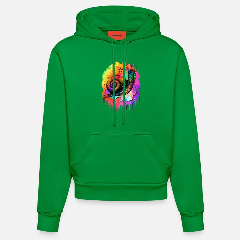 Escargot - Sweat à capuche bio ajusté fabriqué en UE - City Green
