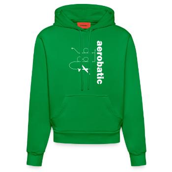 Cadeau de planeur acrobatique - Sweat à capuche bio ajusté fabriqué en UE - City Green - Devant