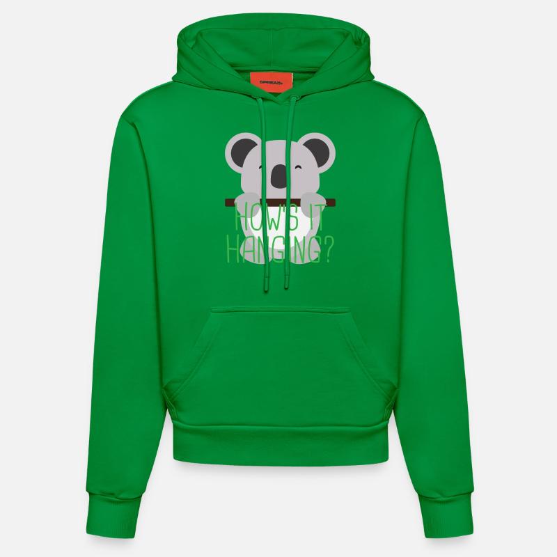 Koala 3 03 - Sweat à capuche bio ajusté fabriqué en UE - City Green
