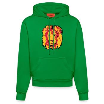 lion - Sweat à capuche bio ajusté fabriqué en UE - City Green - Devant