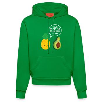 Cute Pineapple & Avocado | You're The Good Fat... - Sweat à capuche bio ajusté fabriqué en UE - City Green - Devant