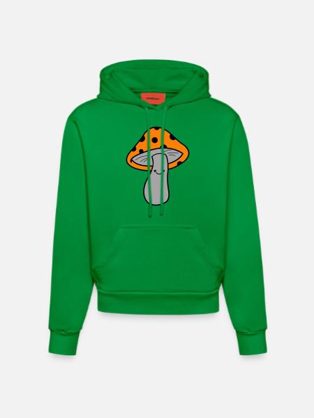 Pilz Mushroom - Organic Fitted Hoodie Made in EU - City Green