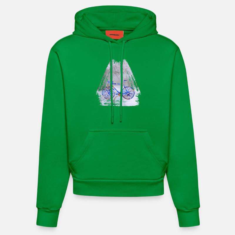 vélo hiver e 112 - Sweat à capuche bio ajusté fabriqué en UE - City Green