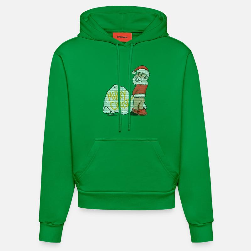 Noël laid drôle - Sweat à capuche bio ajusté fabriqué en UE - City Green