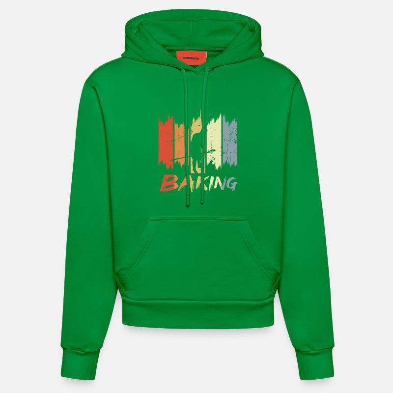 Cuisson rétro - Sweat à capuche bio ajusté fabriqué en UE - City Green