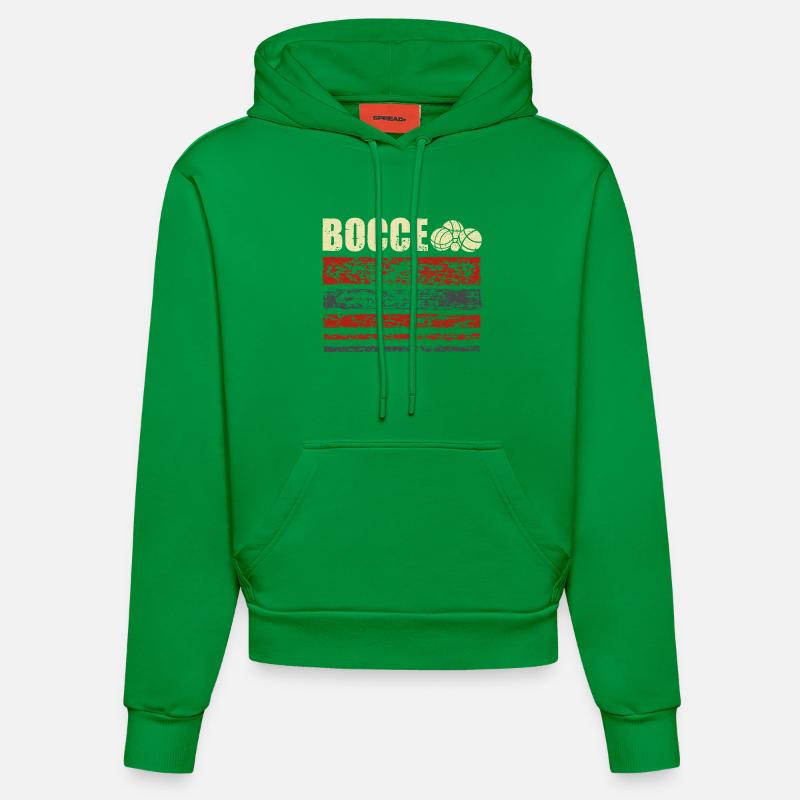 Joueur de pétanque de bocce boule - Sweat à capuche bio ajusté fabriqué en UE - City Green