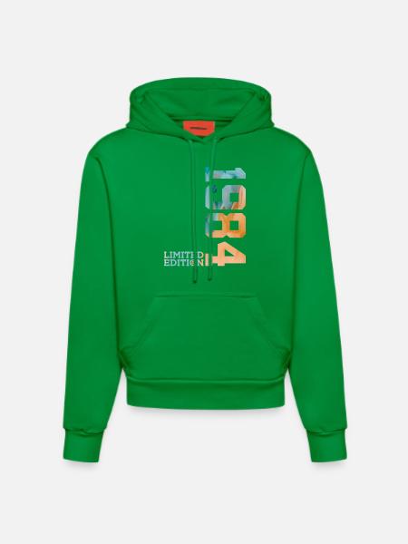 42E ANNIVERSAIRE ÉDITION LIMITÉE 1984 - Sweat à capuche bio ajusté fabriqué en UE - City Green