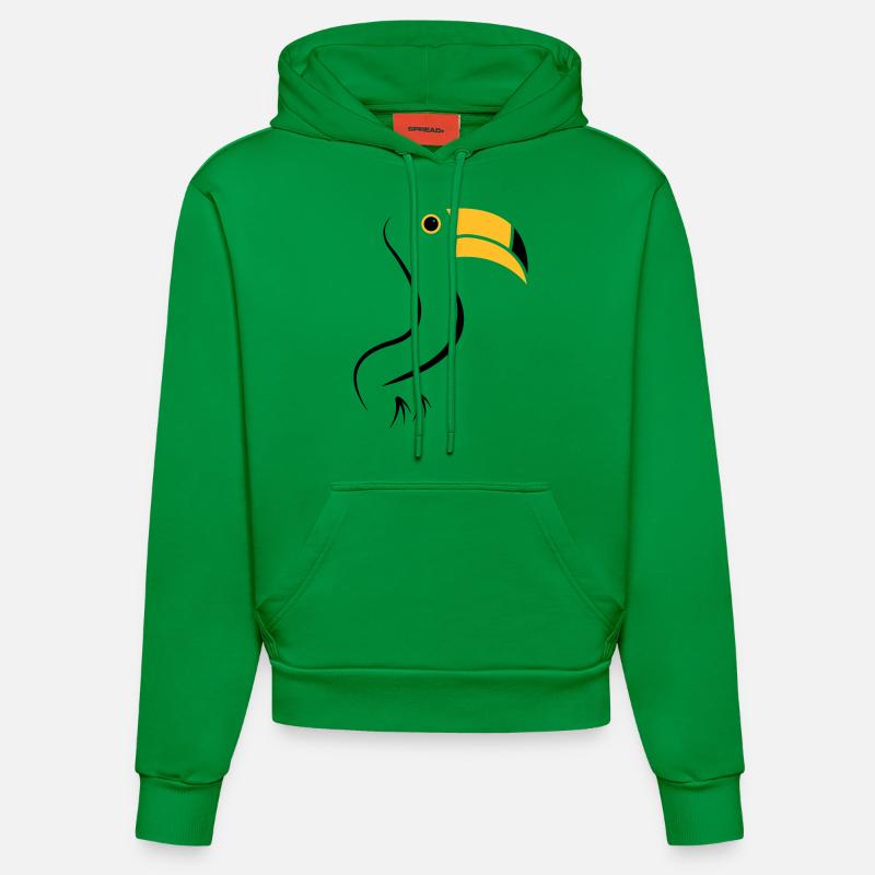 toucan silhouette - Sweat à capuche bio ajusté fabriqué en UE - City Green