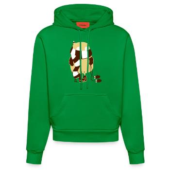 Frostii Monster - Organic Fitted Hoodie Made in EU - City Green - Vorne
