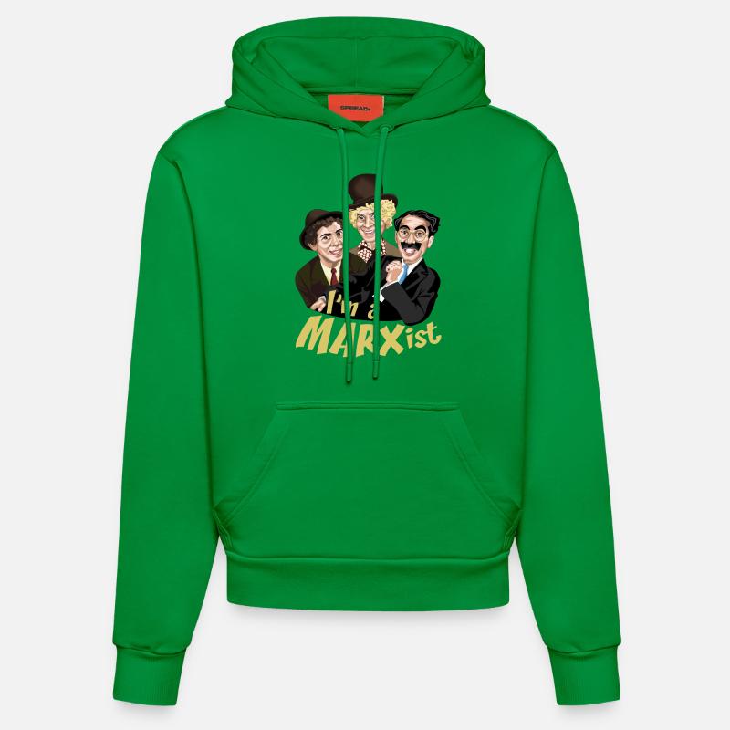Je suis un marxiste - Sweat à capuche bio ajusté fabriqué en UE - City Green