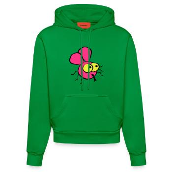 Fliege - Organic Fitted Hoodie Made in EU - City Green - Vorne