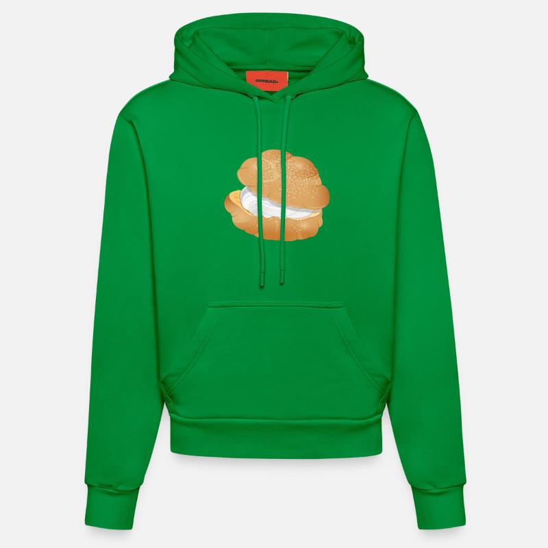 Illustration d’une crème fourrée feuilletée - Sweat à capuche bio ajusté fabriqué en UE - City Green