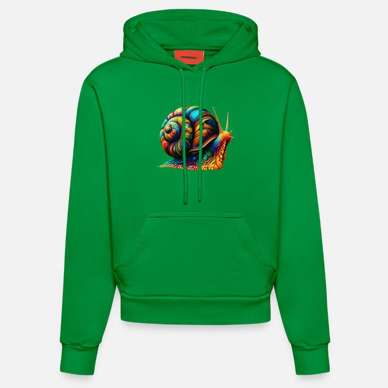 Escargot - Sweat à capuche bio ajusté fabriqué en UE - City Green