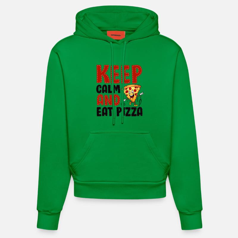 illustration ludique de cuisine de pizza - Sweat à capuche bio ajusté fabriqué en UE - City Green