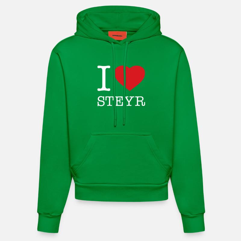 J’adore Steyr - Sweat à capuche bio ajusté fabriqué en UE - City Green