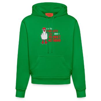 Sur la liste des vilains et je ne regrette rien Böse Möwe - Sweat à capuche bio ajusté fabriqué en UE - City Green - Devant
