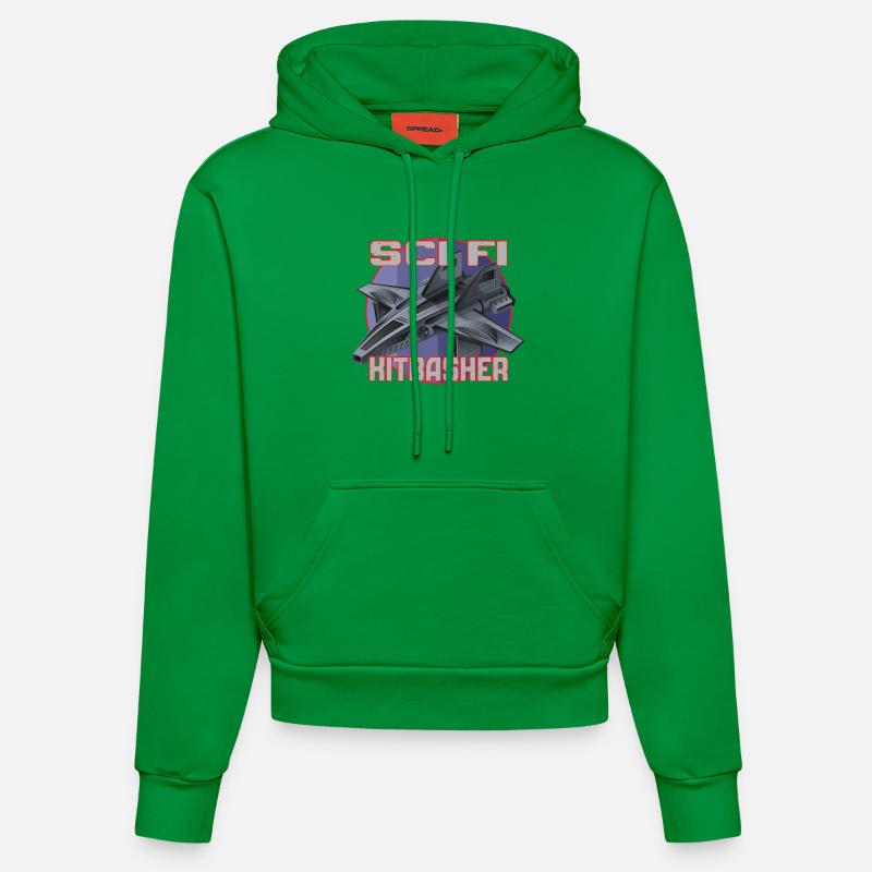 Conception de jet SciFi Kitbasher - Sweat à capuche bio ajusté fabriqué en UE - City Green