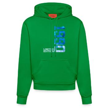 36E ANNIVERSAIRE ÉDITION LIMITÉE 1990 - Sweat à capuche bio ajusté fabriqué en UE - City Green - Devant