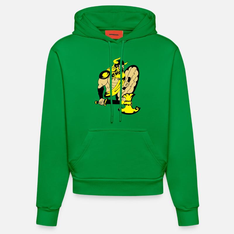 wikinger - Sweat à capuche bio ajusté fabriqué en UE - City Green