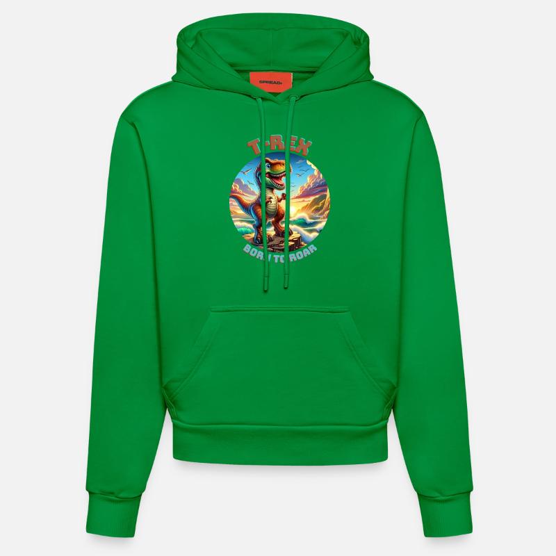 T Rex8 - Sweat à capuche bio ajusté fabriqué en UE - City Green