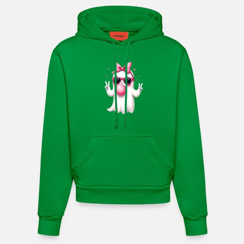 Fantôme mignon - Sweat à capuche bio ajusté fabriqué en UE - City Green