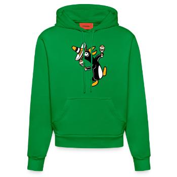 Pingouin, hochet, fête, culture mexicaine, chapeau, Fun - Sweat à capuche bio ajusté fabriqué en UE - City Green - Devant