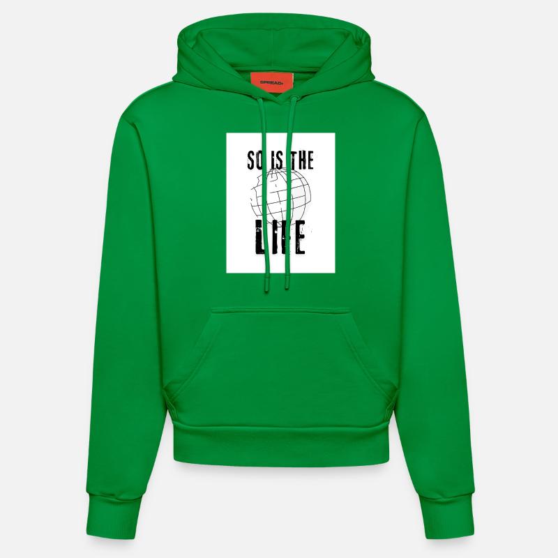 La vie aussi - Sweat à capuche bio ajusté fabriqué en UE - City Green