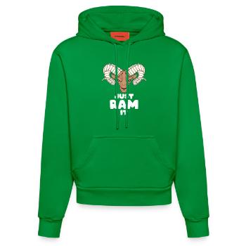 Aries Widder - Organic Fitted Hoodie Made in EU - City Green - Front