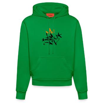 Graffiti Tag JGA Crew King 02 2C - Organic Fitted Hoodie Made in EU - City Green - Vorne