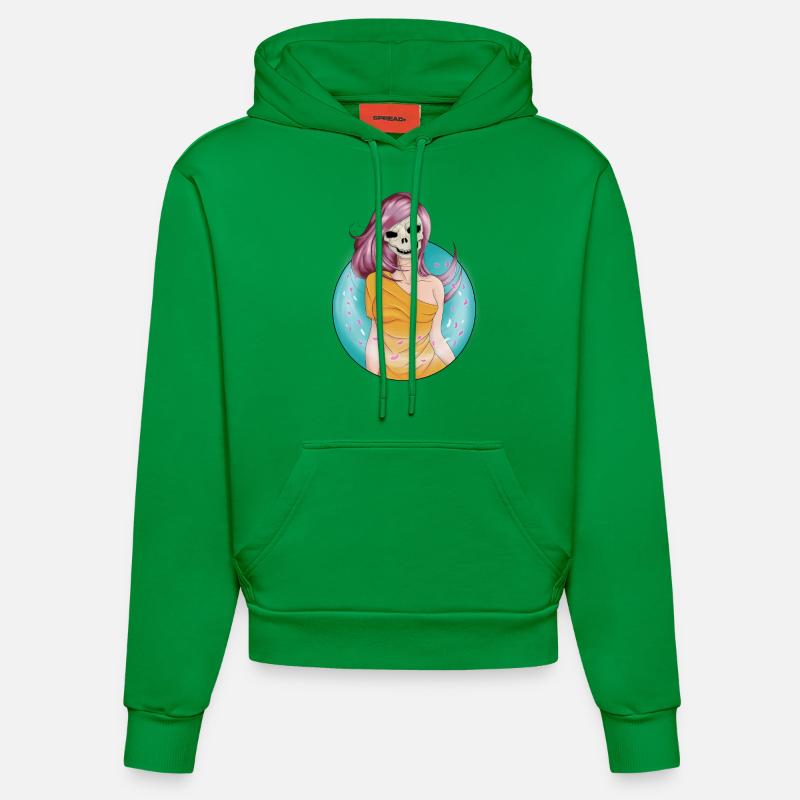 Crâne du vent - Sweat à capuche bio ajusté fabriqué en UE - City Green
