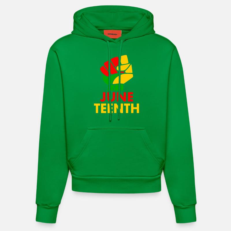 juneteenth - Sweat à capuche bio ajusté fabriqué en UE - City Green