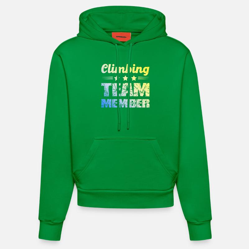 Équipe d’escalade - Sweat à capuche bio ajusté fabriqué en UE - City Green