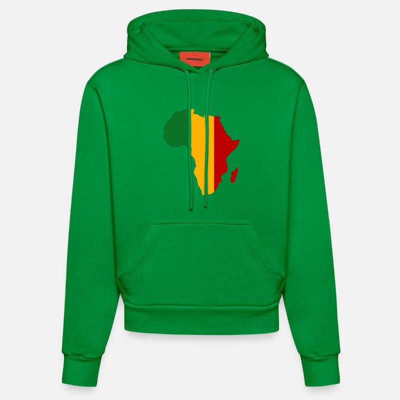 Mali Drapeau Afrique - Sweat à capuche bio ajusté fabriqué en UE - City Green