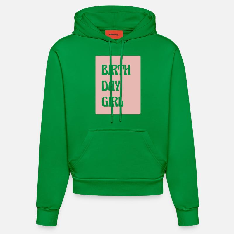 Fille d’anniversaire - Sweat à capuche bio ajusté fabriqué en UE - City Green