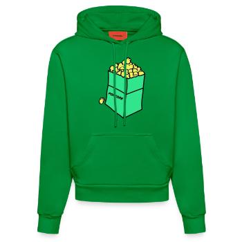 Maïs soufflé 02 - Sweat à capuche bio ajusté fabriqué en UE - City Green - Devant