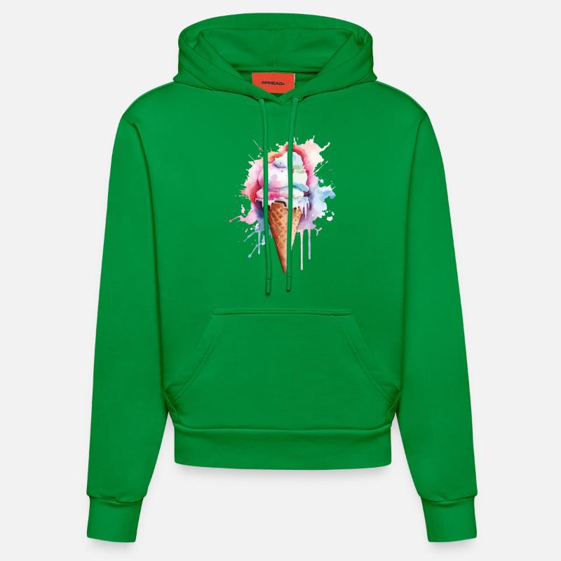 Crème glacée Crème glacée - Sweat à capuche bio ajusté fabriqué en UE - City Green