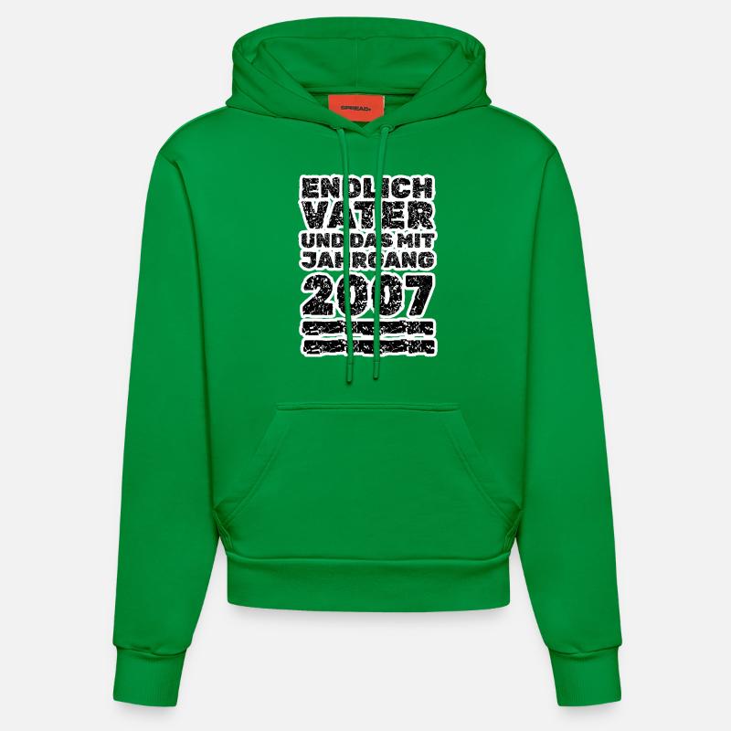Père 2007 - Sweat à capuche bio ajusté fabriqué en UE - City Green