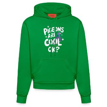 Taube Tauben Tier Vogel - Organic Fitted Hoodie Made in EU - City Green - Vorne
