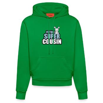 futur super cousin - Sweat à capuche bio ajusté fabriqué en UE - City Green - Devant