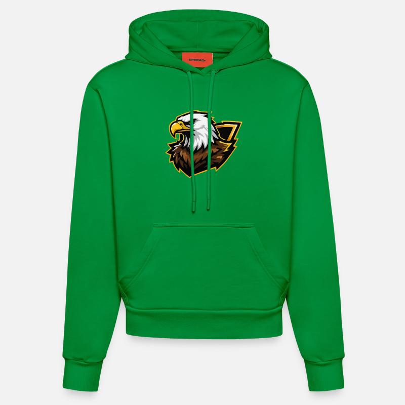 Aigle avec Accent Doré - Sweat à capuche bio ajusté fabriqué en UE - City Green