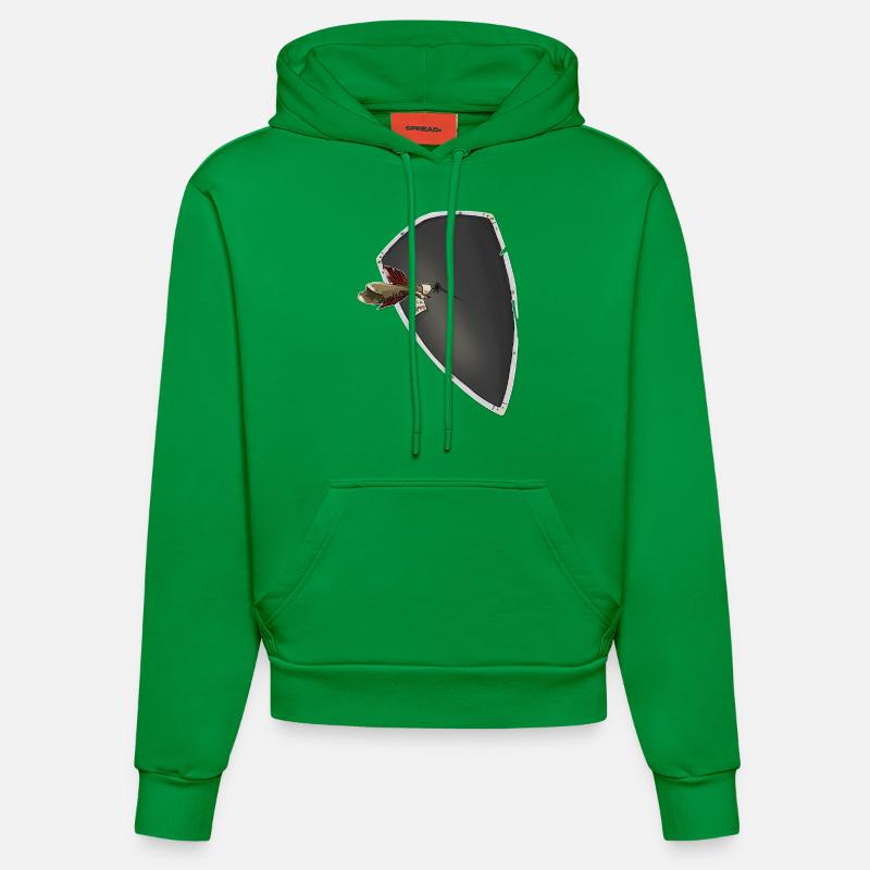 Le petit massage de Cupidon - Sweat à capuche bio ajusté fabriqué en UE - City Green
